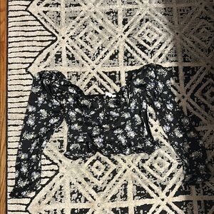 Astr Black Floral Blouse